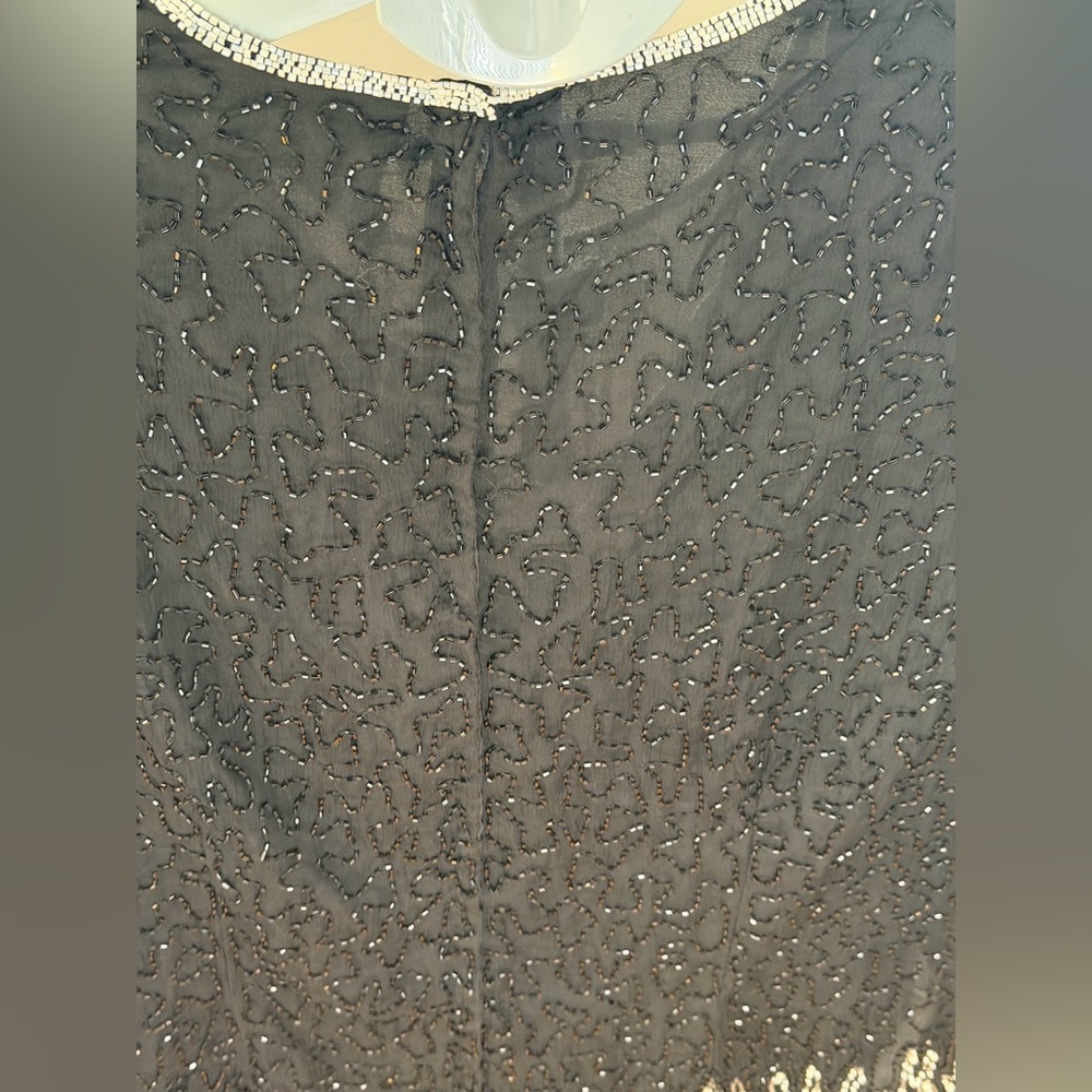 Silk Vintage Papell Boutique Evening Beaded Top - Picture 14 of 15